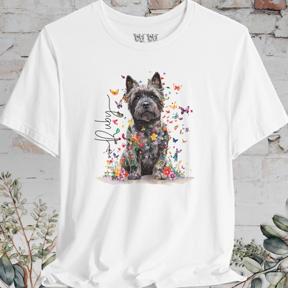 Cairn Terrier #1 Floral Butterfly personalized unisex T shirt