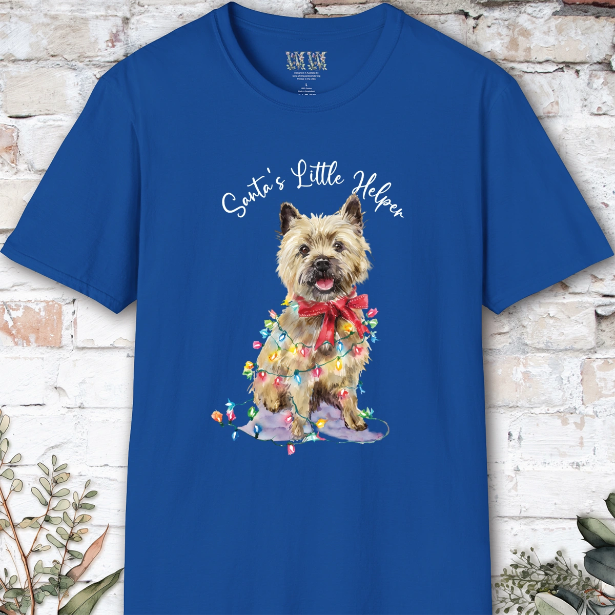 Cairn Terrier #1 Santa's little helper. unisex T shirt