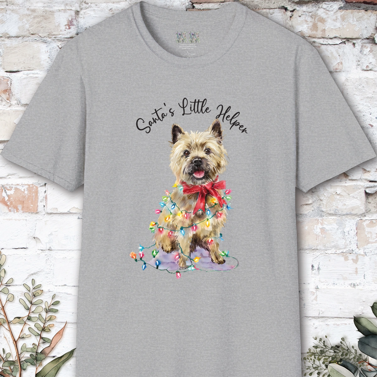 Cairn Terrier #1 Santa's little helper. unisex T shirt