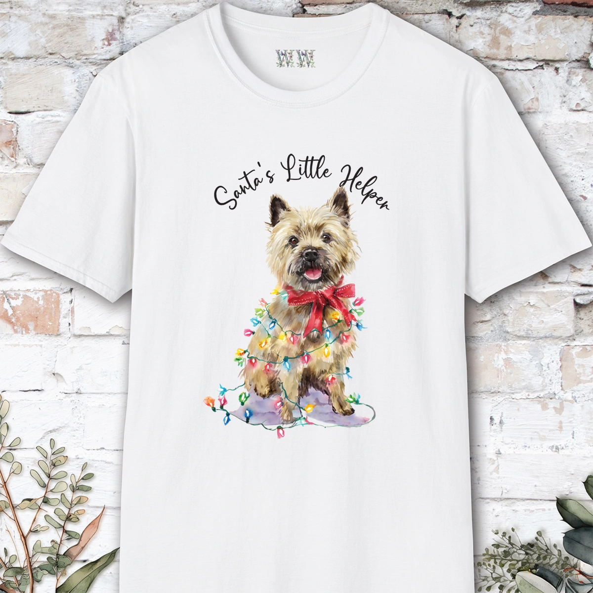 Cairn Terrier #1 Santa's little helper. unisex T shirt