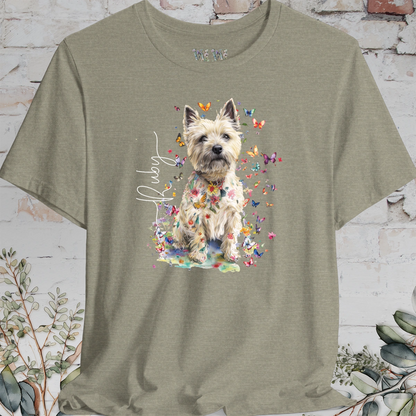 Cairn Terrier #2 Floral Butterfly personalized unisex T shirt