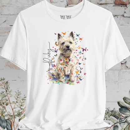 Cairn Terrier #2 Floral Butterfly personalized unisex T shirt