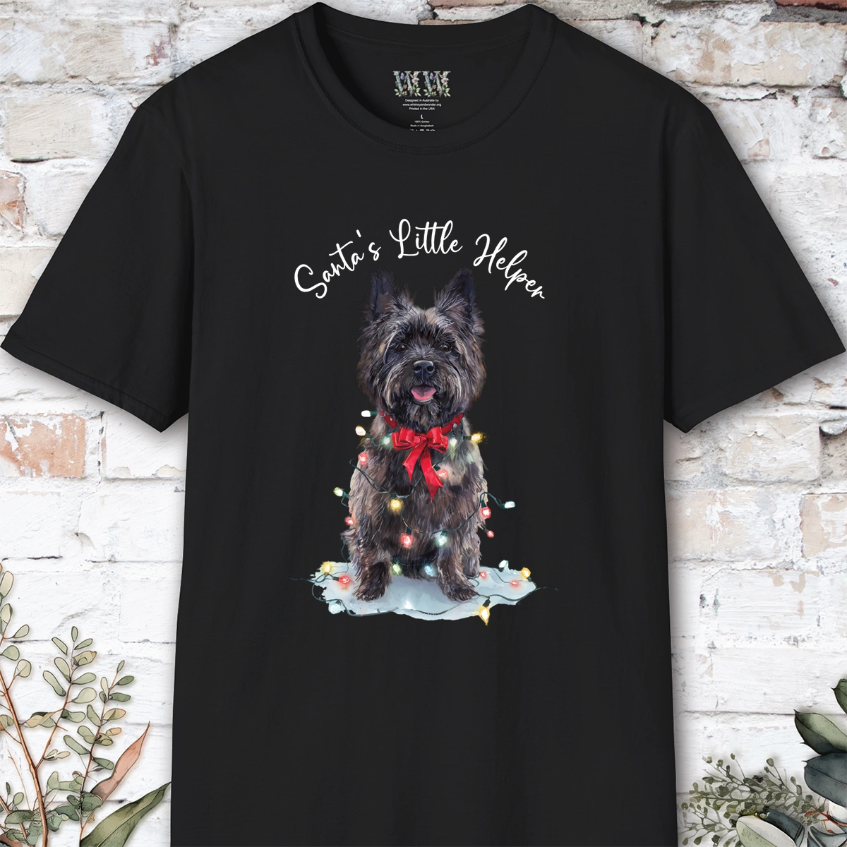 Cairn Terrier #2 Santa's little helper. unisex T shirt