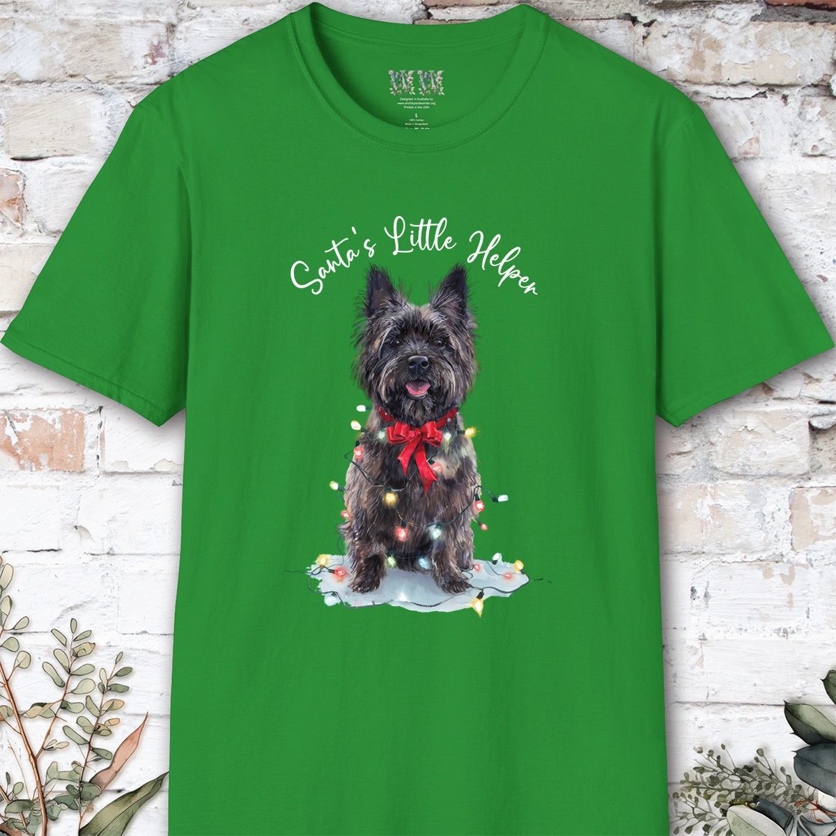 Cairn Terrier #2 Santa's little helper. unisex T shirt