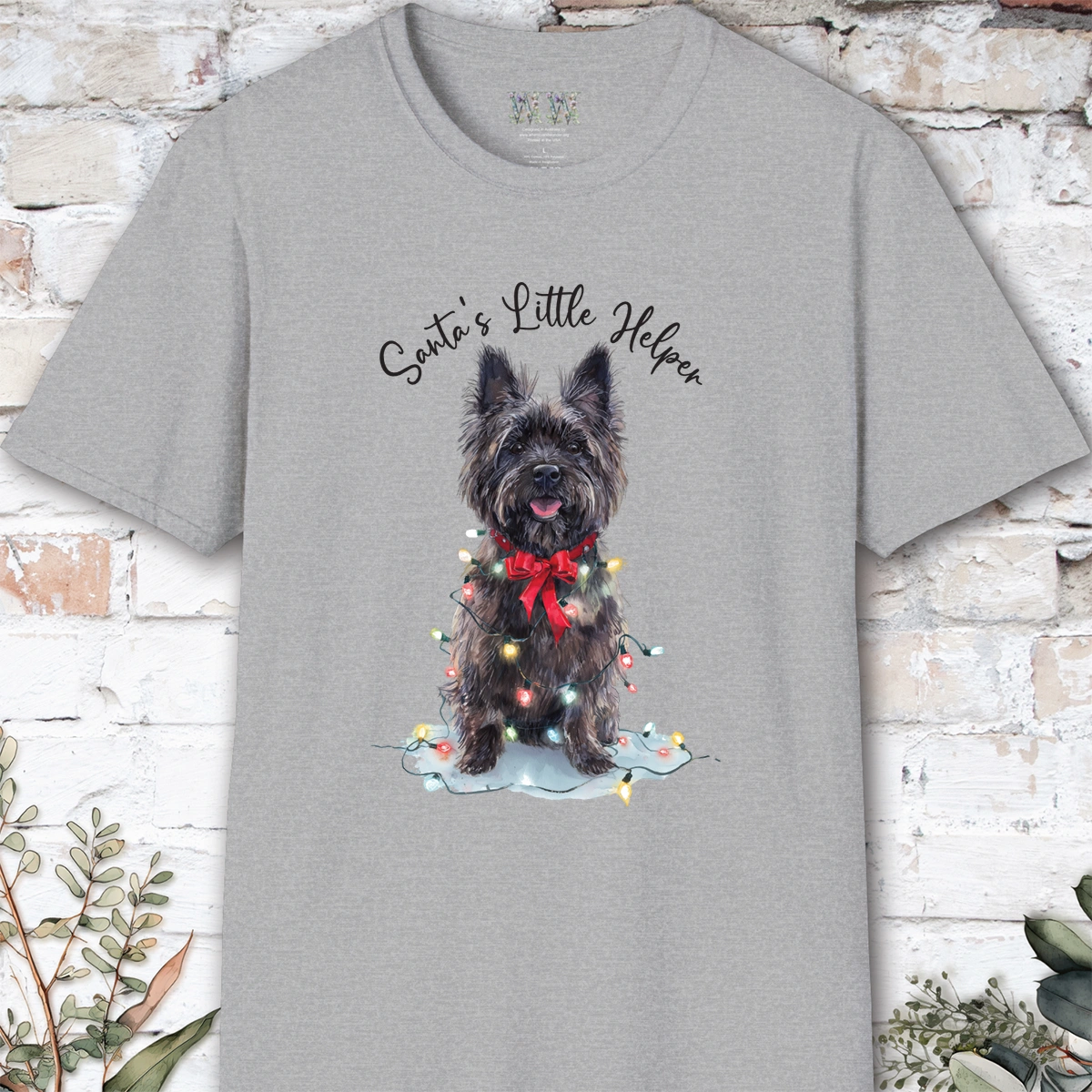 Cairn Terrier #2 Santa's little helper. unisex T shirt
