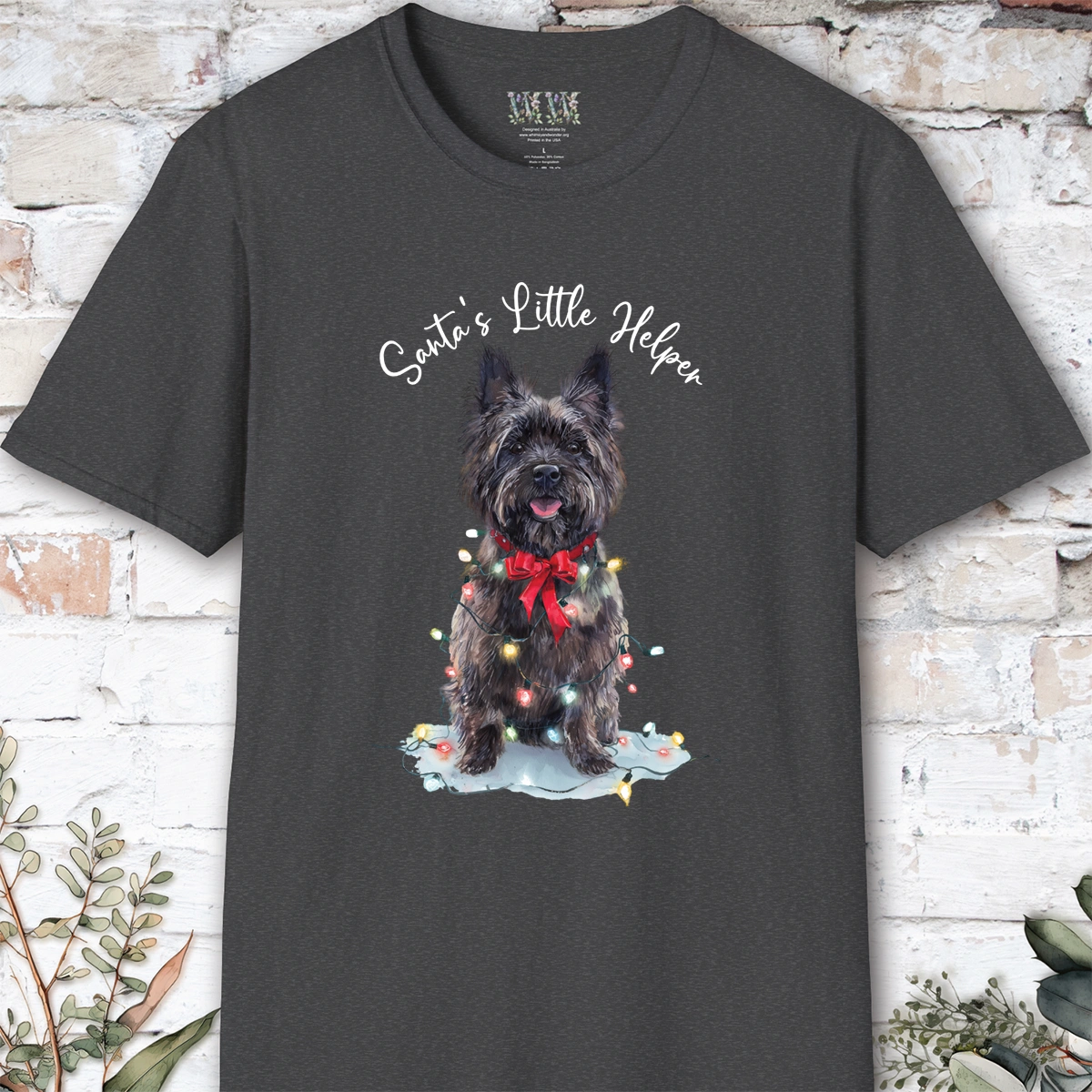 Cairn Terrier #2 Santa's little helper. unisex T shirt