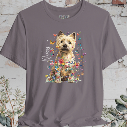 Cairn Terrier #3 Floral Butterfly personalized unisex T shirt