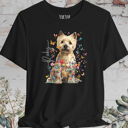 Cairn Terrier #3 Floral Butterfly personalized unisex T shirt