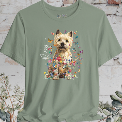 Cairn Terrier #3 Floral Butterfly personalized unisex T shirt