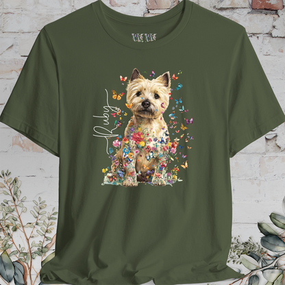 Cairn Terrier #3 Floral Butterfly personalized unisex T shirt