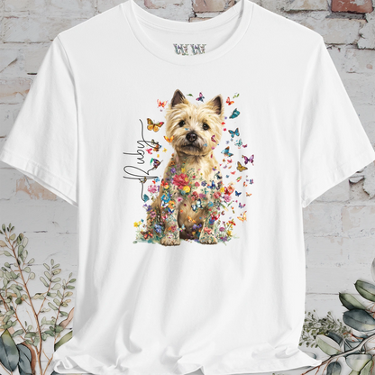 Cairn Terrier #3 Floral Butterfly personalized unisex T shirt