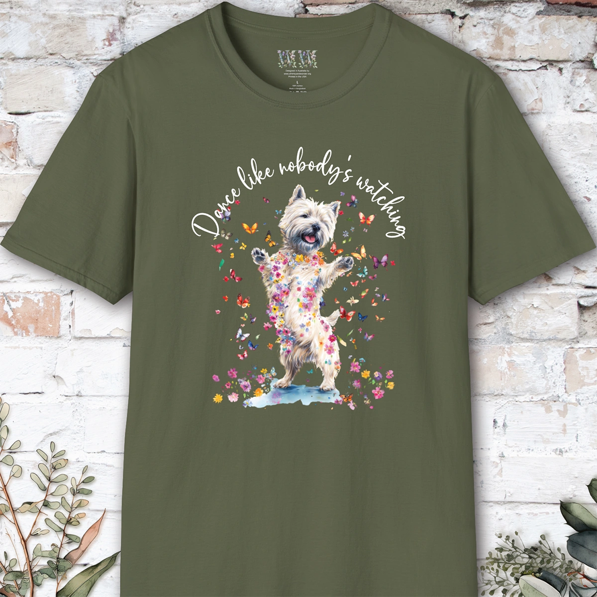 Cairn Terrier #1 "Dance like nobody's watching" unisex T shirt