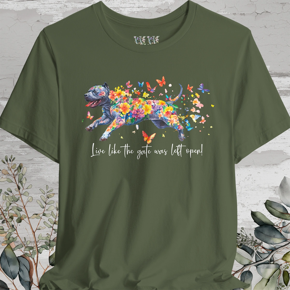 Cane Corso (crop ears) "Live like the gate was left open" Unisex T shirt