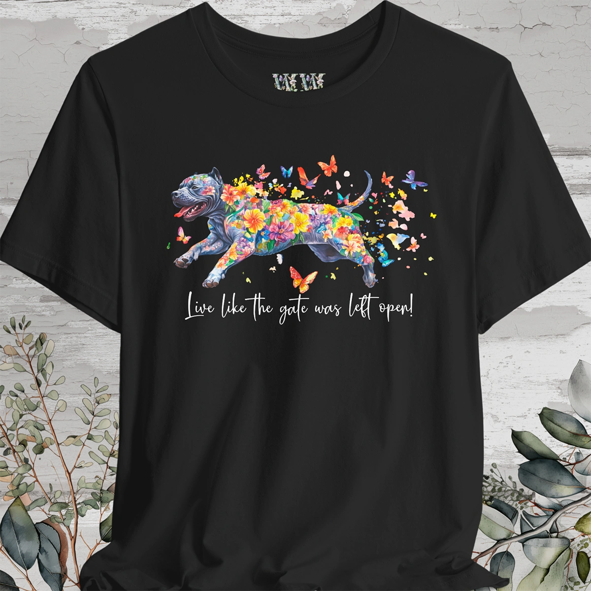 Cane Corso (crop ears) "Live like the gate was left open" Unisex T shirt