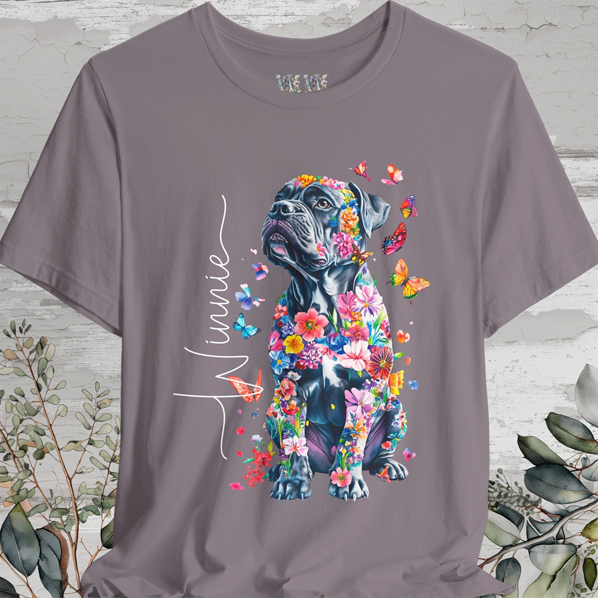 Cane Corso Floral Personalized T shirt