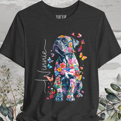 Cane Corso Floral Personalized T shirt