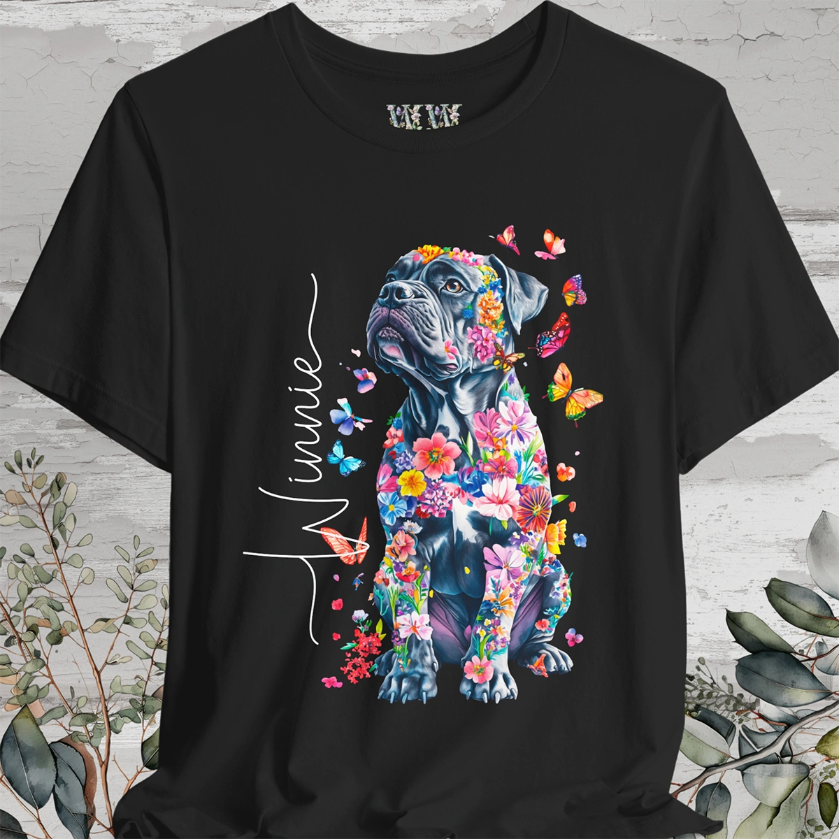 Cane Corso Floral Personalized T shirt