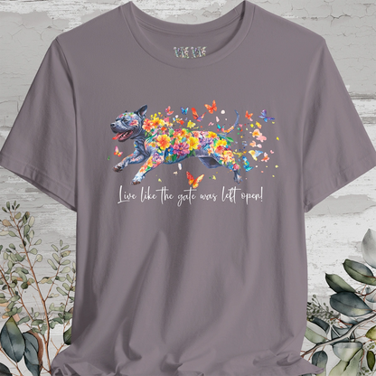 Cane Corso "Live like the gate was left open" Unisex T shirt