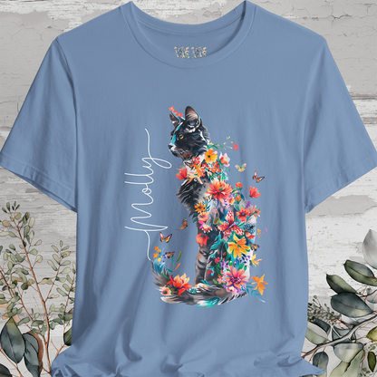 Cat #1 Floral Butterfly Personalised T shirt
