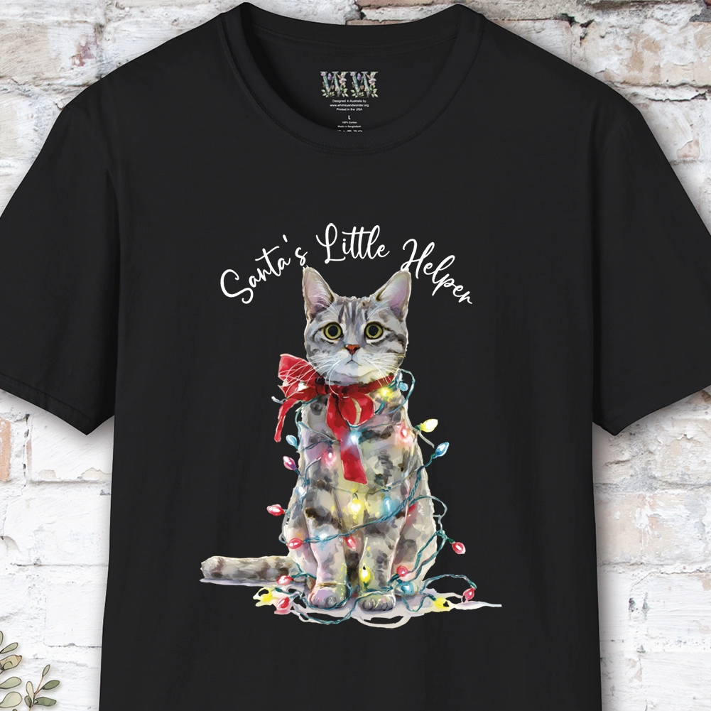 Cat #1 Santa's little helper. unisex T shirt