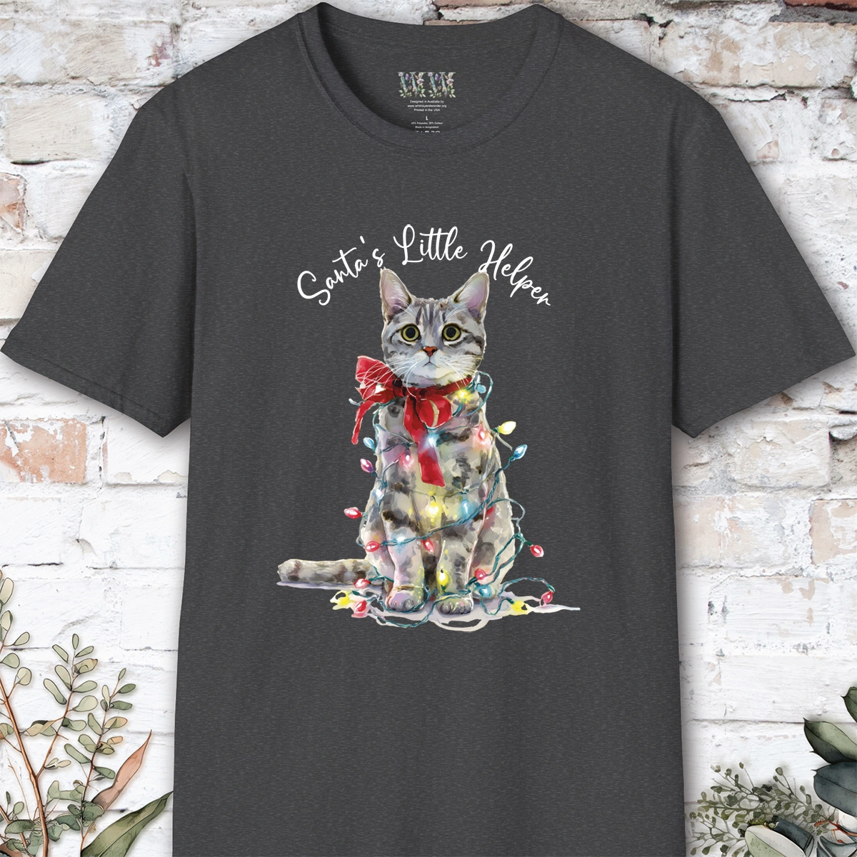 Cat #1 Santa's little helper. unisex T shirt