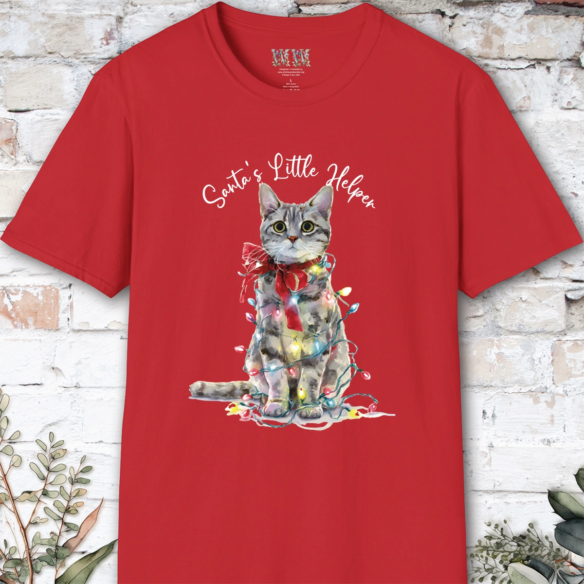 Cat #1 Santa's little helper. unisex T shirt