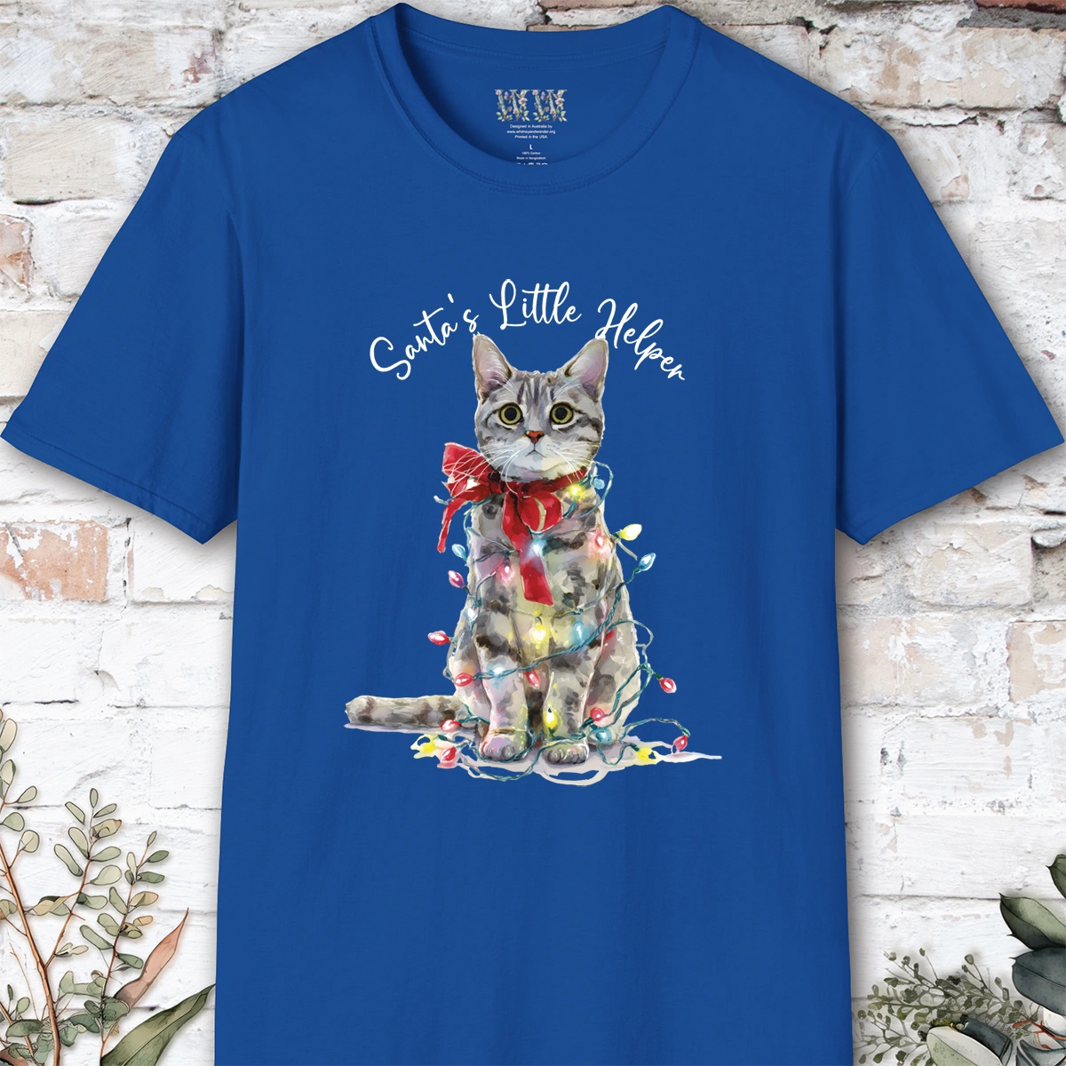 Cat #1 Santa's little helper. unisex T shirt