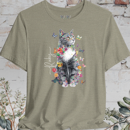 Cat #3 Floral Personalized T shirt