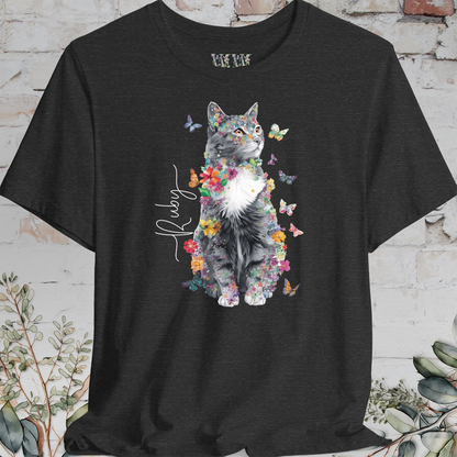 Cat #3 Floral Personalized T shirt