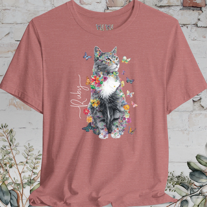 Cat #3 Floral Personalized T shirt