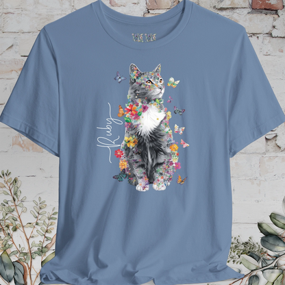 Cat #3 Floral Personalized T shirt