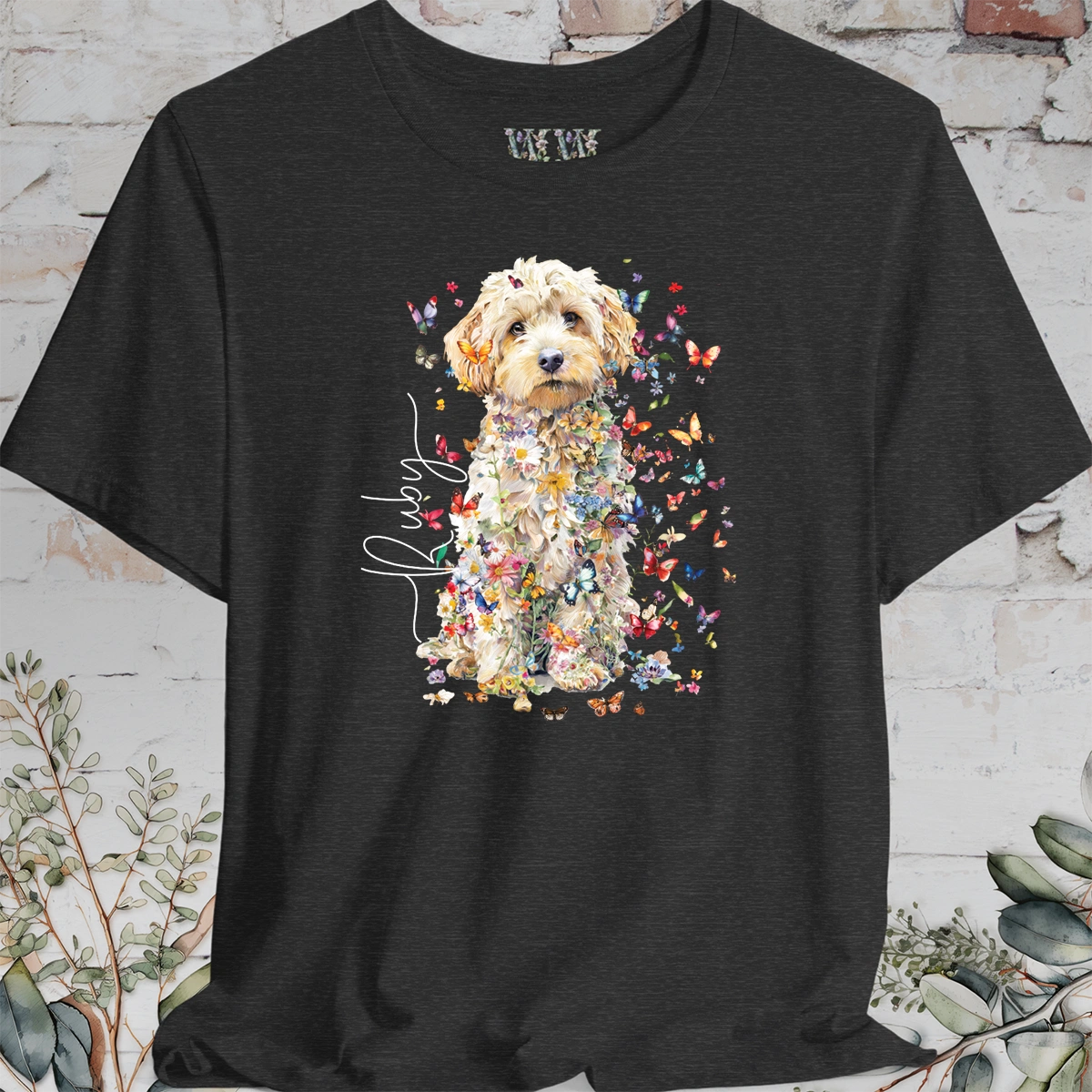 Cavachon #1 Floral Personalized T shirt