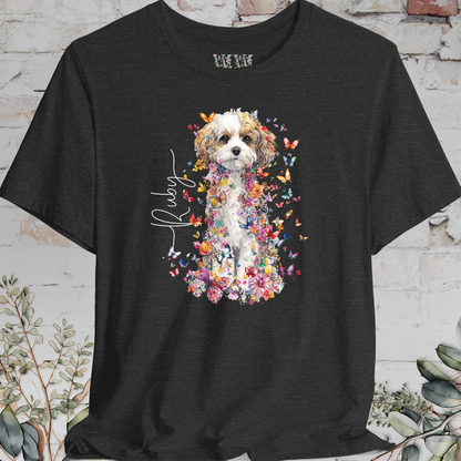 Cavachon #2 Floral Personalized T shirt