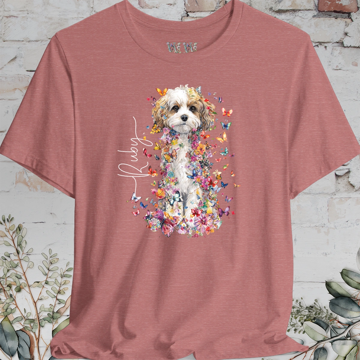Cavachon #2 Floral Personalized T shirt