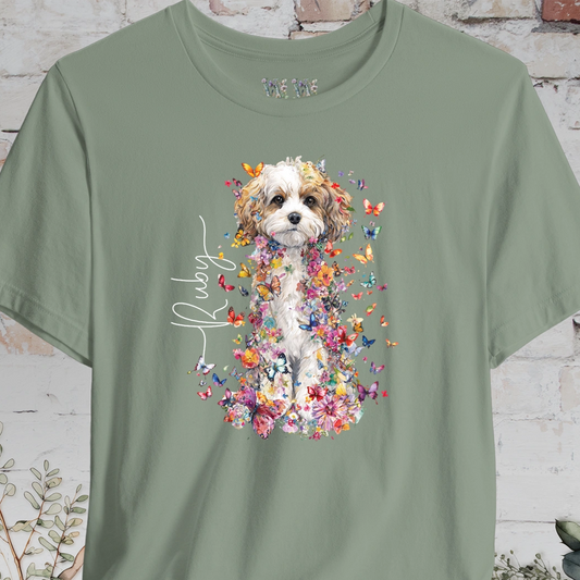 Cavachon #2 Floral Personalized T shirt