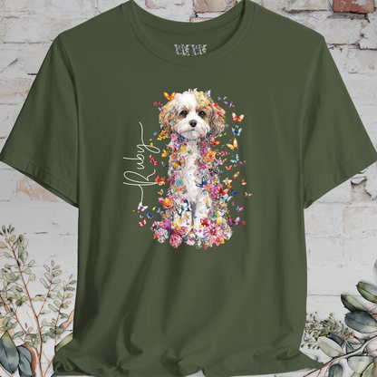 Cavachon #2 Floral Personalized T shirt