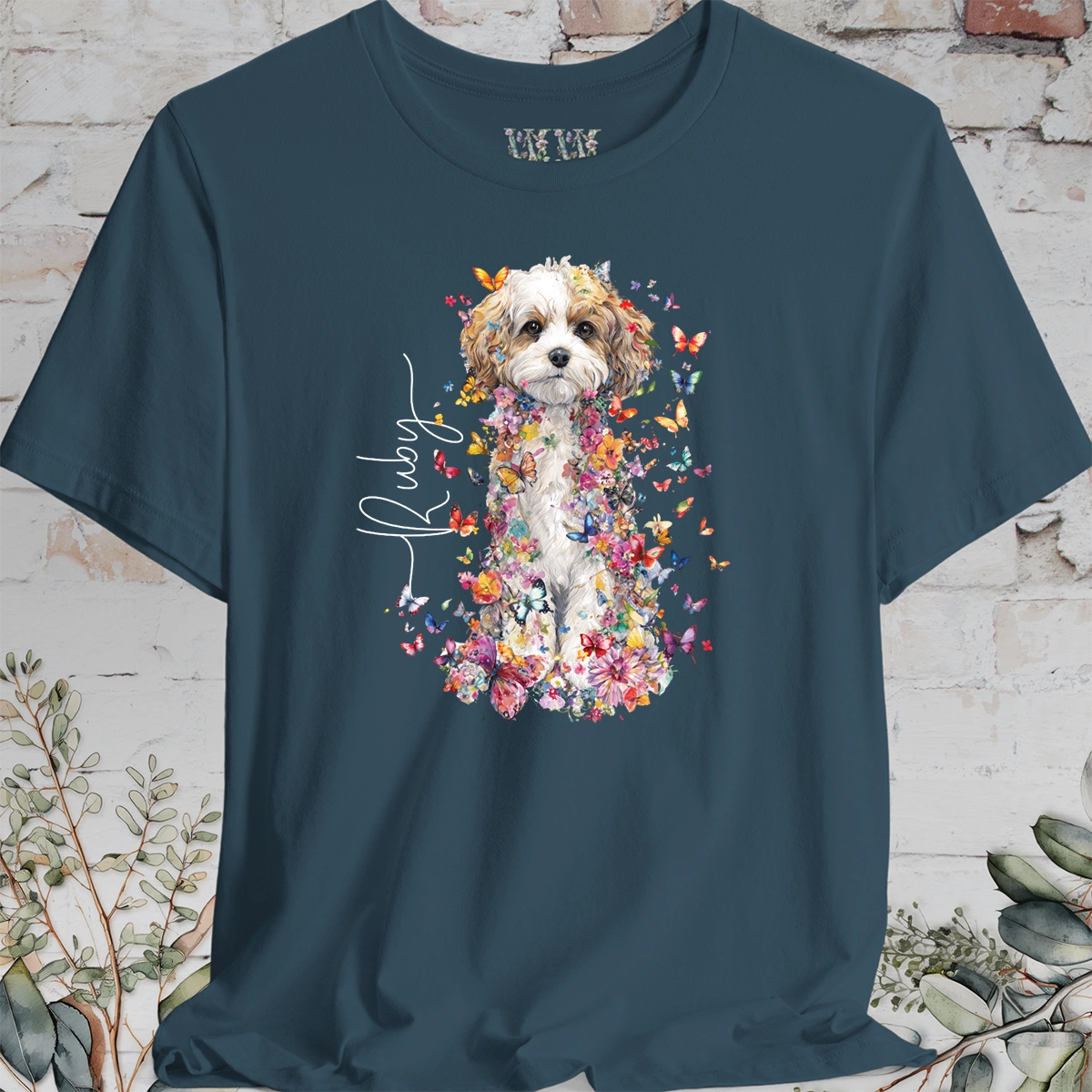 Cavachon #2 Floral Personalized T shirt