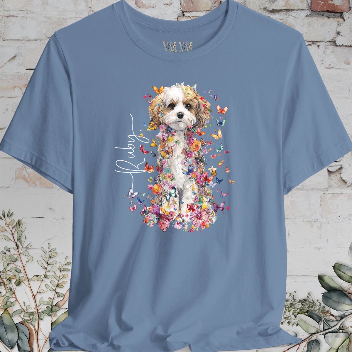 Cavachon #2 Floral Personalized T shirt