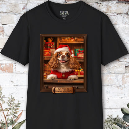 Cavalier King Charles Spaniel Santa's Workshop Unisex T shirt