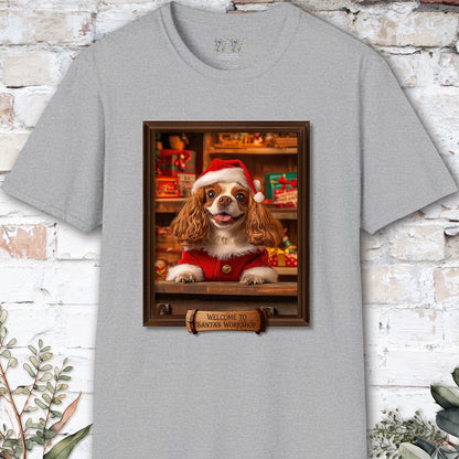 Cavalier King Charles Spaniel Santa's Workshop Unisex T shirt
