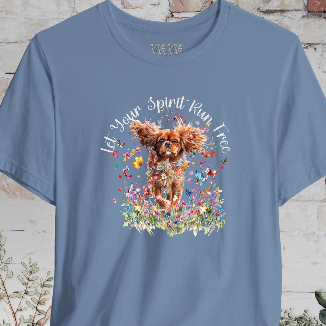 Cavalier King Charles Spaniel 'Let your spirit run free' T shirt