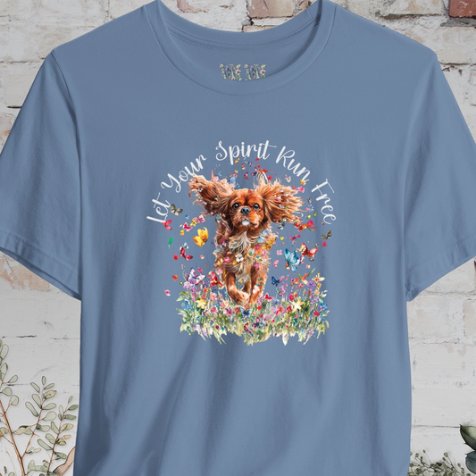 Cavalier King Charles Spaniel 'Let your spirit run free' T shirt