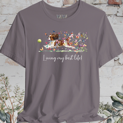 Cavalier King Charles Spaniel "Living my best life" Unisex T shirt