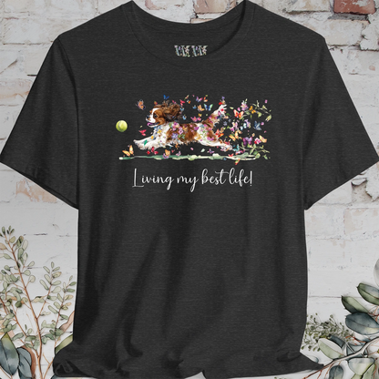 Cavalier King Charles Spaniel "Living my best life" Unisex T shirt