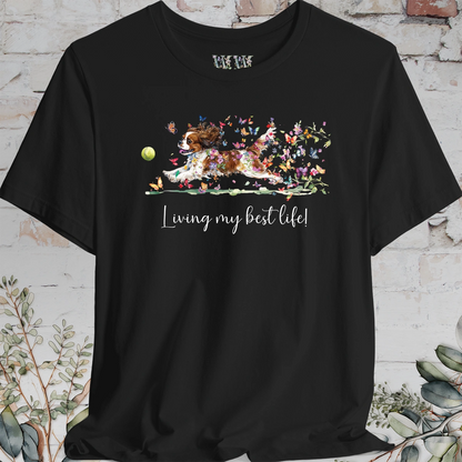Cavalier King Charles Spaniel "Living my best life" Unisex T shirt