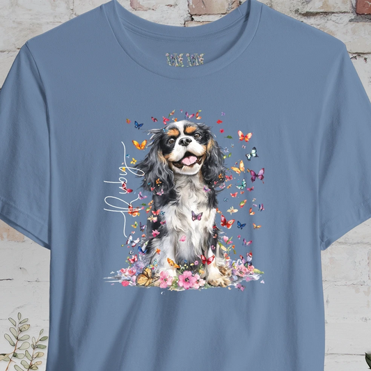 Cavalier King Charles Spaniel #3 Floral Personalized T shirt