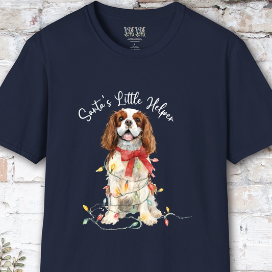 Cavalier King Charles Spaniel, Santa's little helper. unisex T shirt
