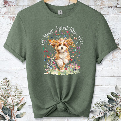 Cavapoo/Cavoodle #3 Let your spirit run free, Unixex  T shirt
