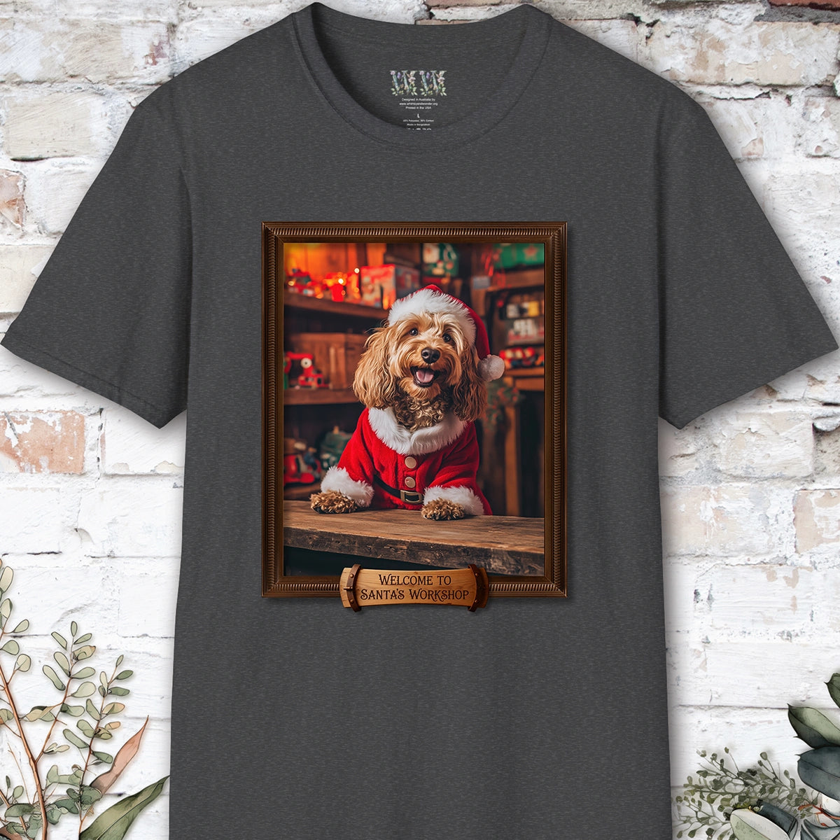 Cavoodle Santa's Workshop Unisex T shirt