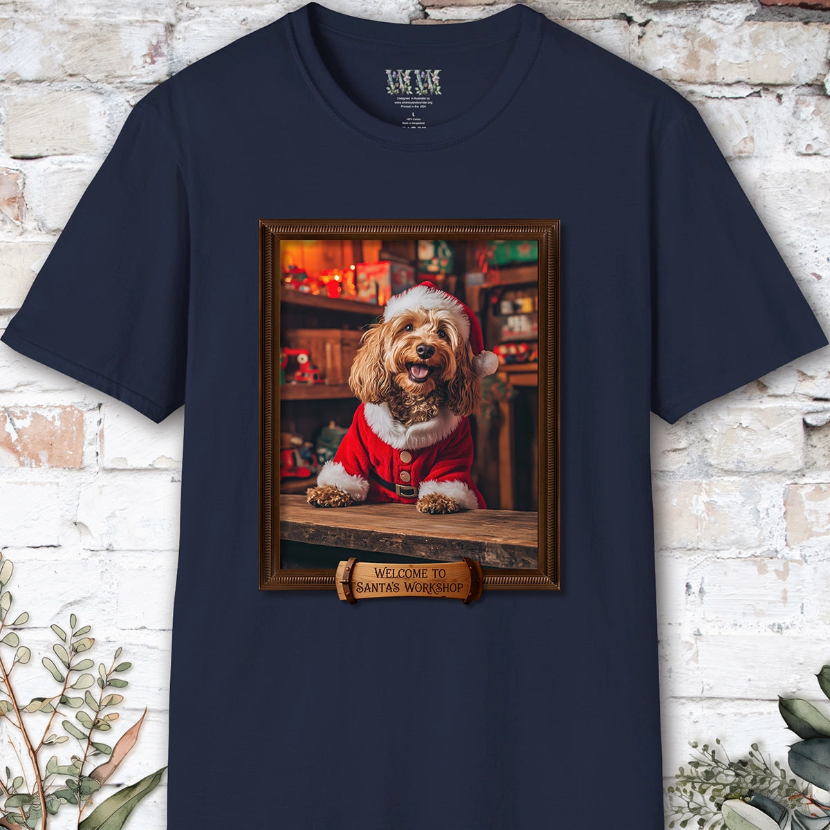 Cavoodle Santa's Workshop Unisex T shirt